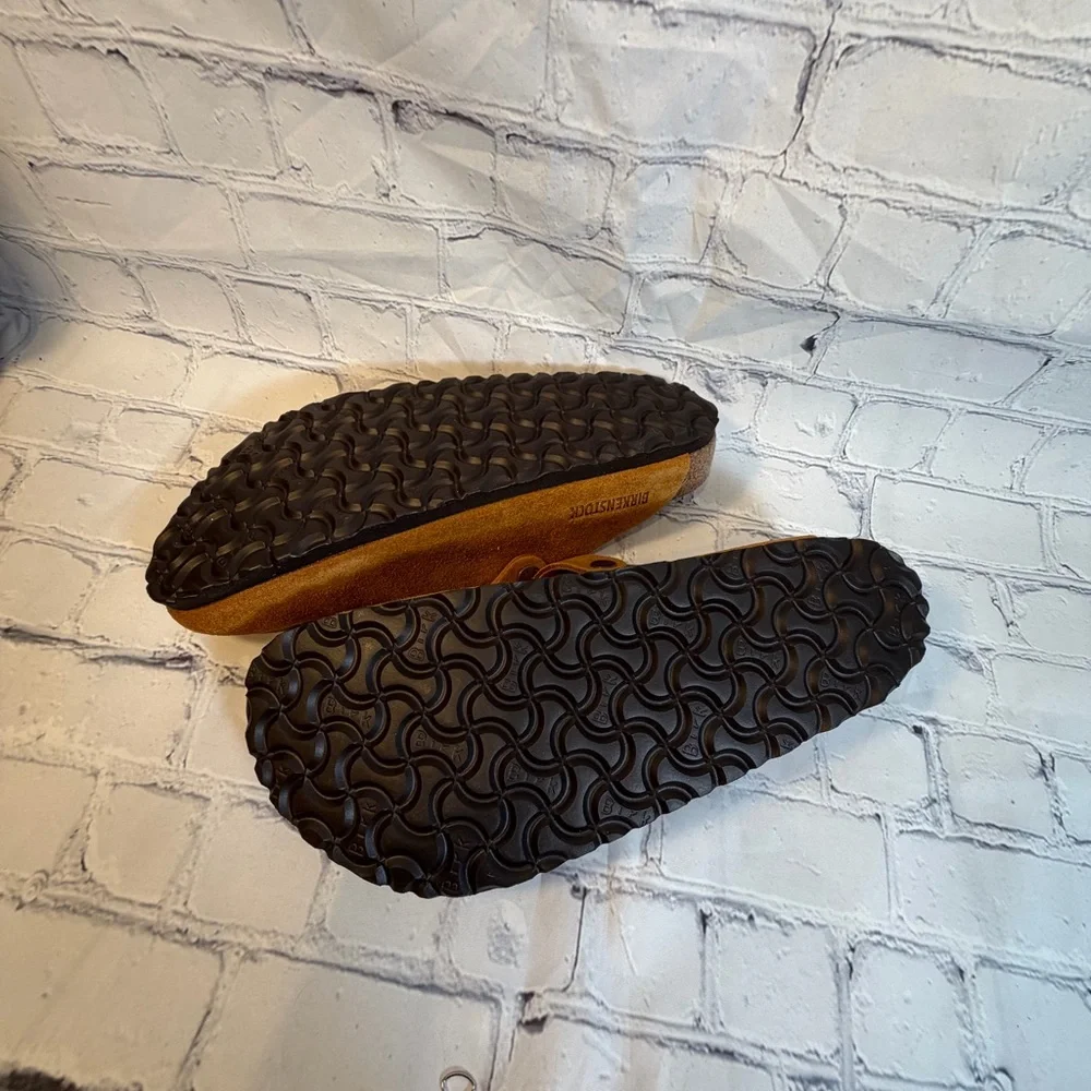 Birkenstock Tan Suede Slip-On Shoes - Picture 4 of 10